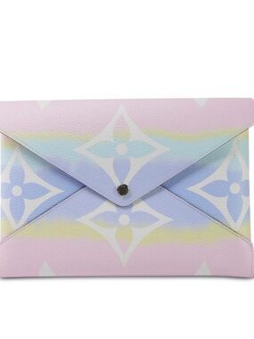 Louis Vuitton Escale Pastel Monogram Envelope Clutch - Pink Blue Yellow